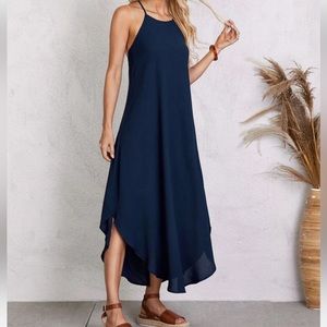 Blue Criss Cross Strap Cami Dress, sz. 4